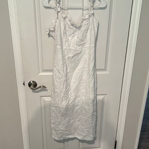 Ruffle off the shoulder dress